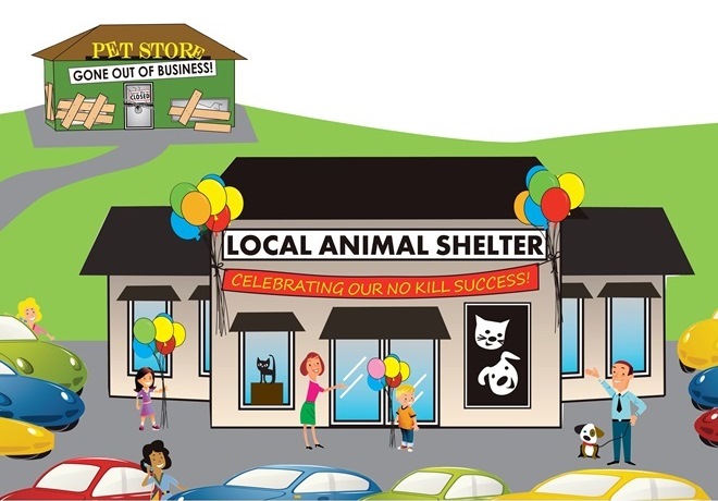 Adopt dogs and cats, don't shop.